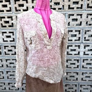 Diane Von Furstenberg Silk Semi-Sheer Blouse Size 4